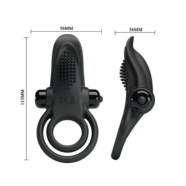 Ерекційне кільце - Pretty Love Vibrant Penis Ring Black 101 фото