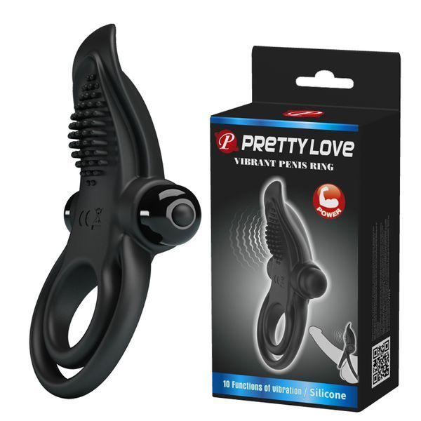 Ерекційне кільце - Pretty Love Vibrant Penis Ring Black 101 фото