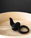 Ерекційне віброкільце Adrien Lastic Lingus Black з язичком і щіточкою для стимуляції клітора 102 фото 5