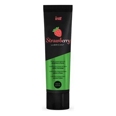 Лубрикант на водной основе Intt Strawberry (100 мл), вкус и аромат клубники, без сахара 458 фото