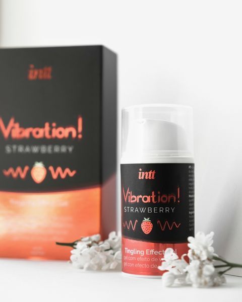 Рідкий вібратор Intt Vibration Strawberry (15 мл)  61 фото
