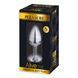Анальна пробка зі стразом Alive Mini Metal Butt Plug S Black  2,5см 130 фото 2