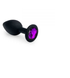 Силіконова анальна пробка з кристалом Black Silicone Amethyst (розмір S) 131 фото 1