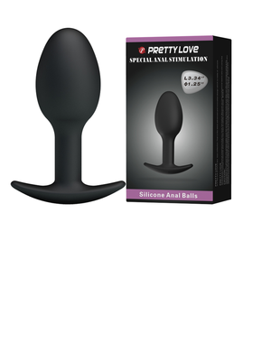 Анальна пробка - Pretty Love Special Anal Stimulation Anal Balls 3.34" Black 483 фото