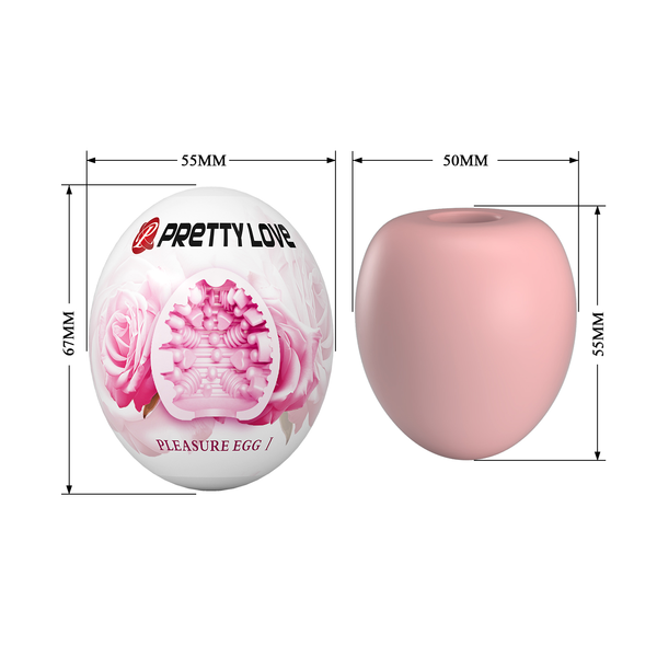 Мастурбатор - Pretty Love Pleasure Egg Masturbator Pink 488 фото