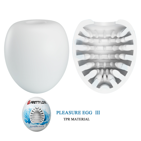 Мастурбатор - Pretty Love Pleasure Egg Masturbator White 489 фото