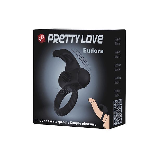 Ерекційне кільце - Pretty Love Eudora Penis Ring Black 96 фото