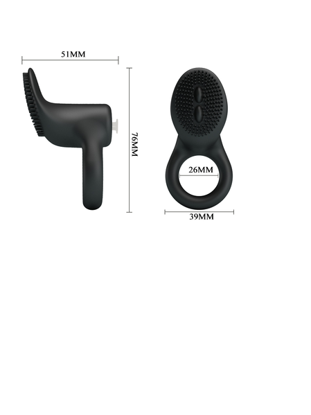 Ерекційне кільце - Pretty Love Cobra Penis Ring Black 499 фото